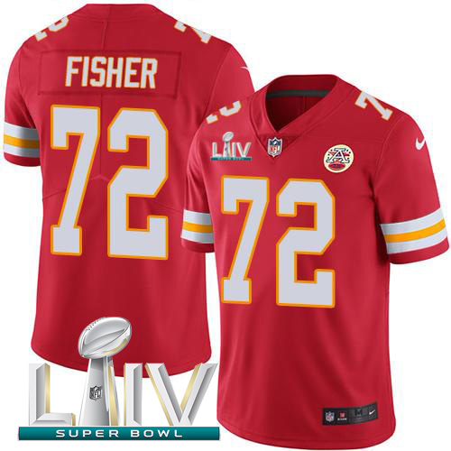 Nike Chiefs 72 Eric Fisher Red 2020 Super Bowl LIV Vapor Untouchable Limited Jersey