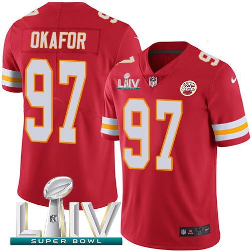 Nike Chiefs 97 Alex Okafor Red 2020 Super Bowl LIV Vapor Untouchable Limited Jersey
