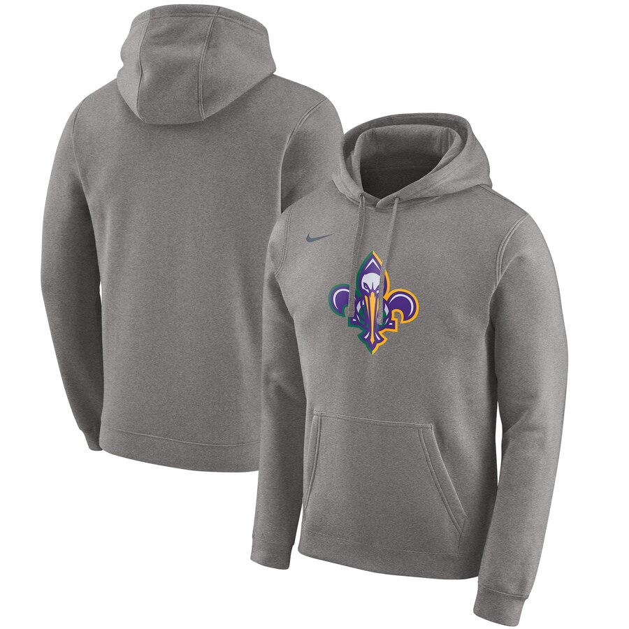 New Orleans Pelicans Nike 2019-20 City Edition Club Pullover Hoodie Heather Gray
