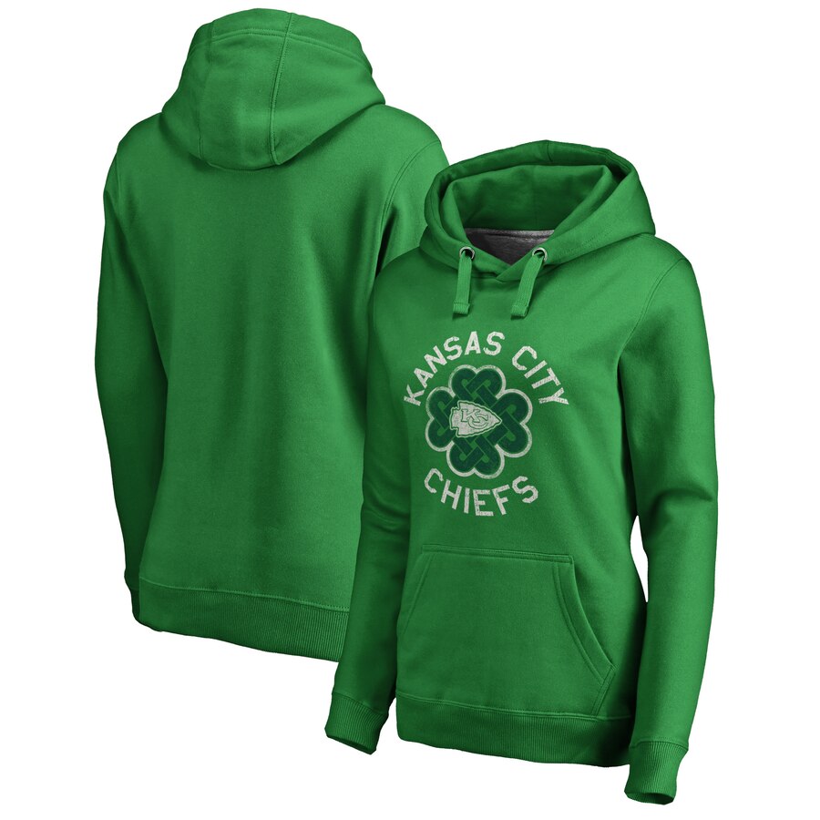 Kansas City Chiefs NFL Pro Line by Fanatics Branded Women's St. Patrick's Day Luck Tradition Pullover Hoodie Kelly Green.jpeg