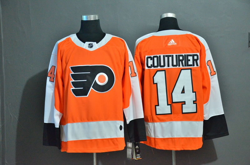 Flyers 14 Sean Couturier Orange Adidas Jersey