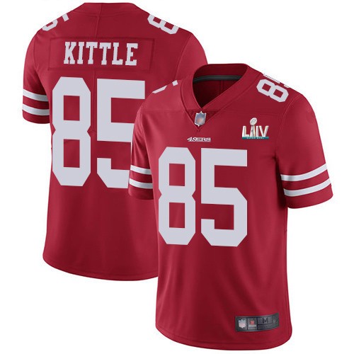 Nike 49ers 85 George Kittle Red 2020 Super Bowl LIV Vapor Untouchable Limited Jersey