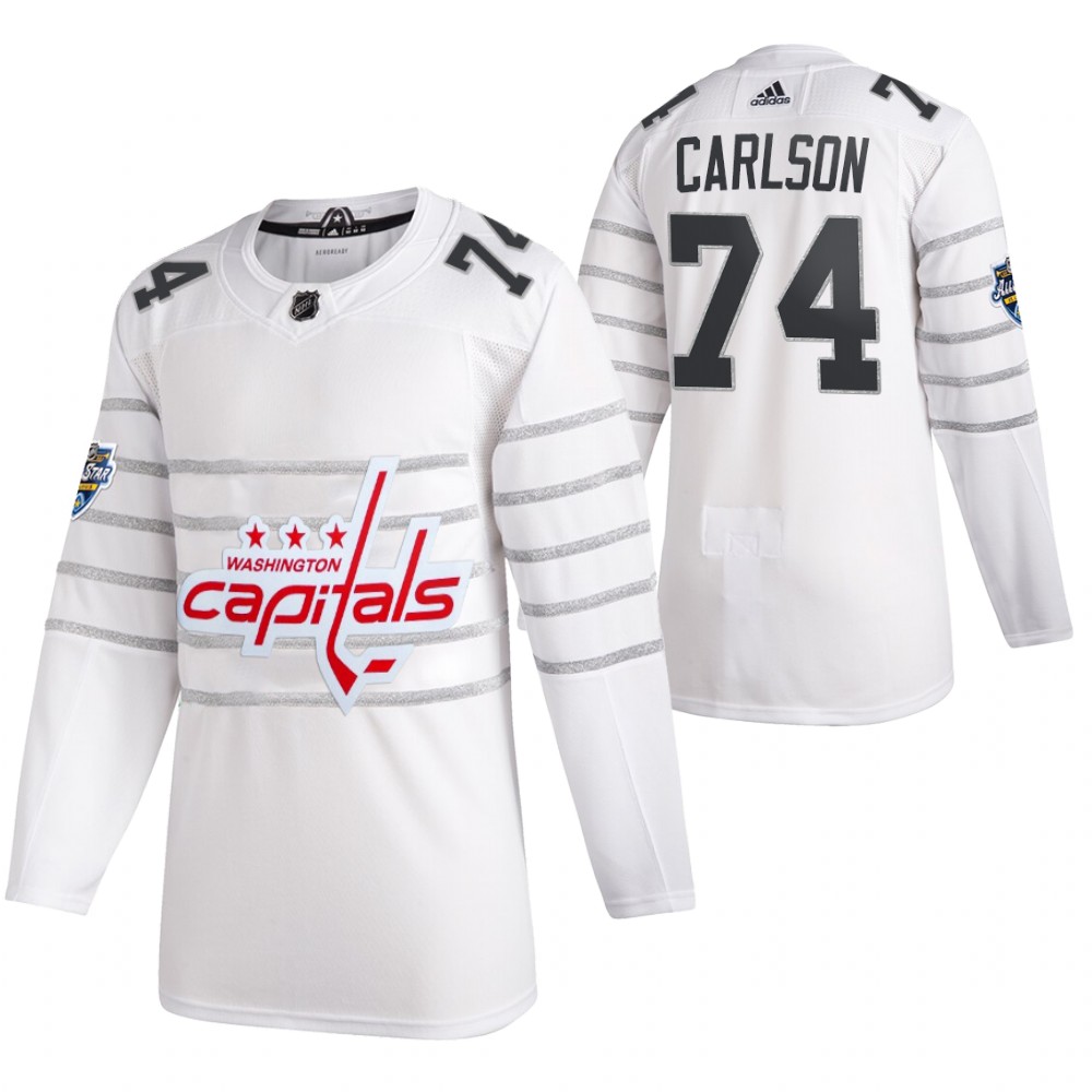 Capitals 74 John Carlson White 2020 NHL All-Star Game Adidas Jersey