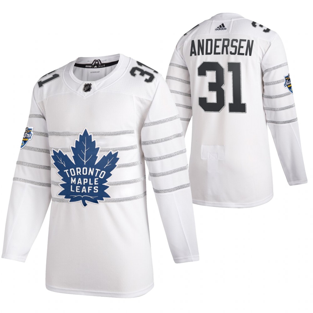 Maple Leafs 31 Frederik Andersen White 2020 NHL All-Star Game Adidas Jersey