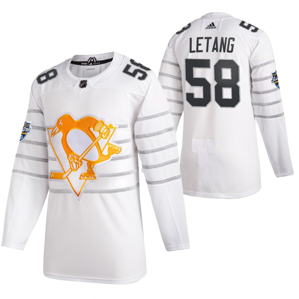 Penguins 58 Kris Letang White 2020 NHL All-Star Game Adidas Jersey