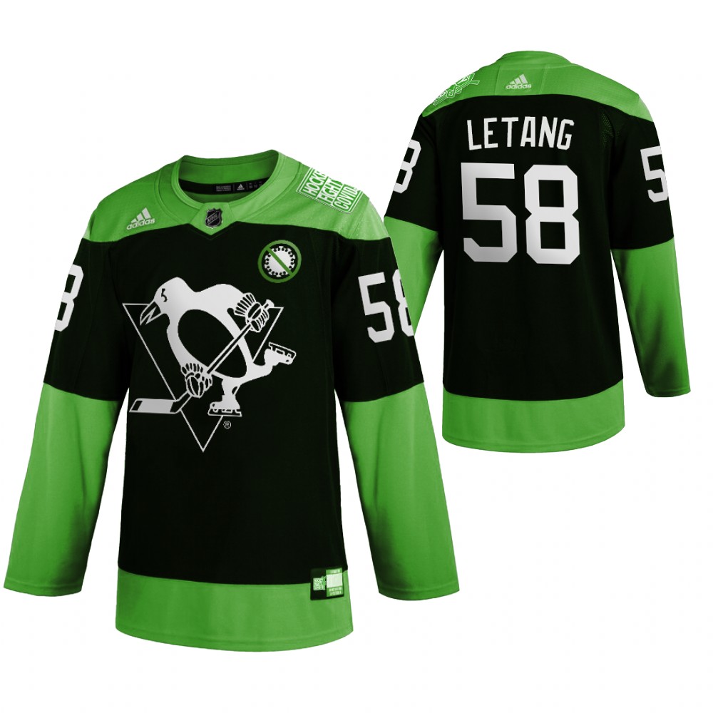 Penguins 58 Kris Letang Green 2020 Adidas Jersey