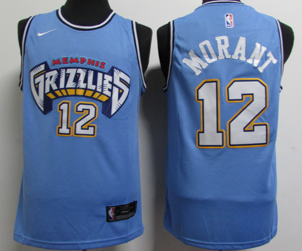 Grizzlies 12 Ja Morant Blue City Edition Nike Swingman Jersey