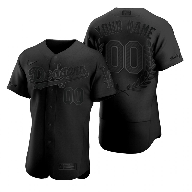 Dodgers Customized Black Nike Flexbase Fashion Jersey
