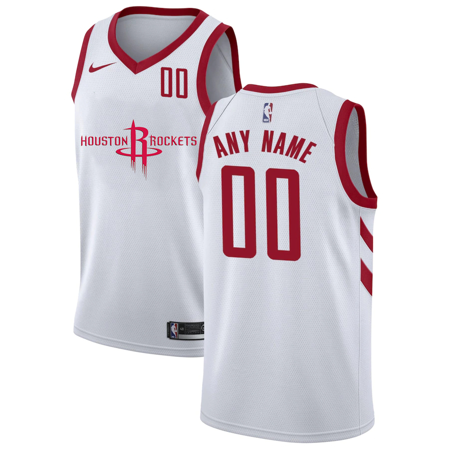 Rockets Customized White Nike City Edition Number Swingman Jersey