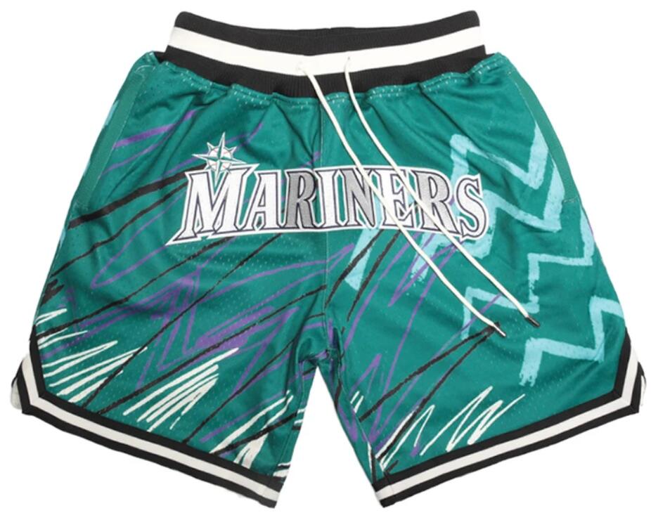 Men's Seattle Mariners Team Logo Green With Pocket Baseball Shorts