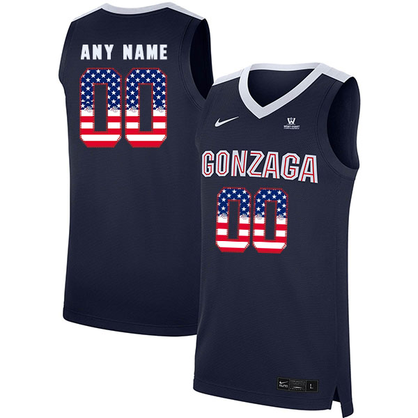 Gonzaga Bulldogs Customized Navy Fashion College Basketball Jersey