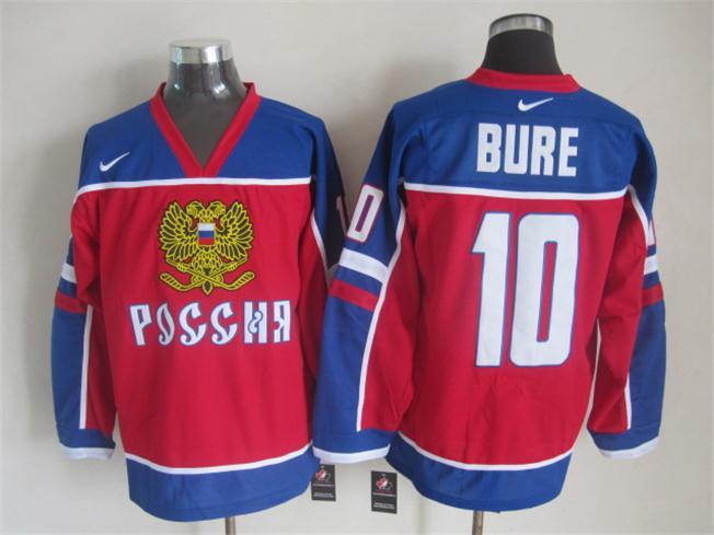 Canucks 10 Bure Red Jersey