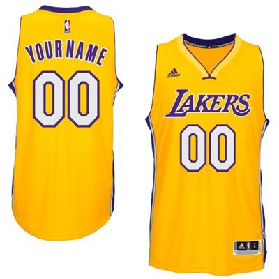 Los Angeles Lakers Yellow Men's Customize New Rev 30 Jersey