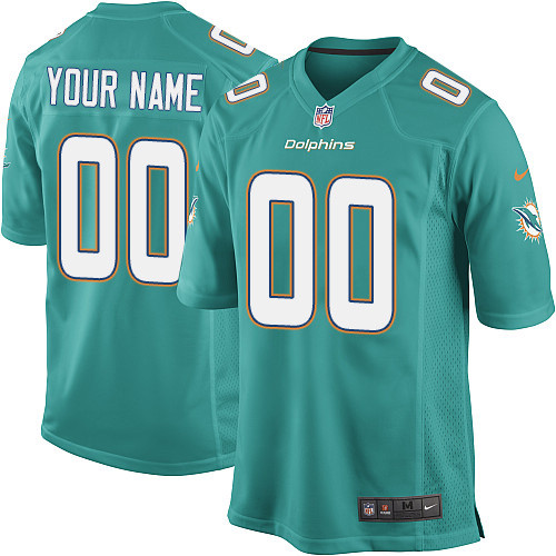 Nike Miami Dolphins Customized New Game Green Jerseys