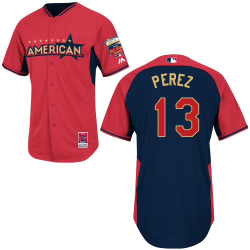 American League Royals 13 Perez Red 2014 All Star Jerseys