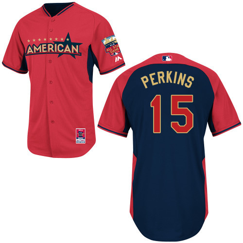 American League Twins 15 Perkins Red 2014 All Star Jerseys