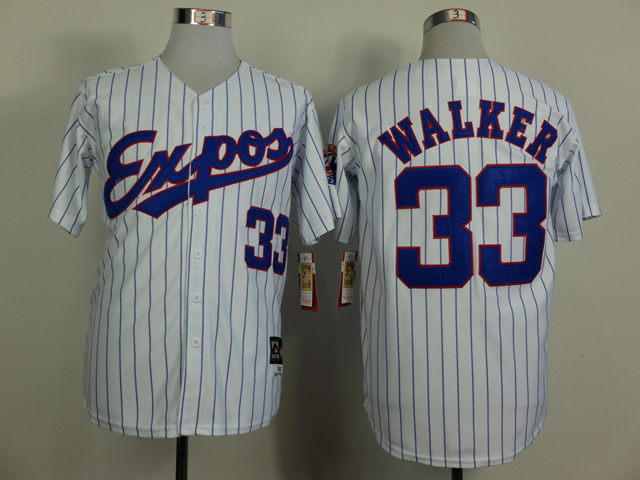 Expos 33 Walker White 1982 Throwback Jerseys