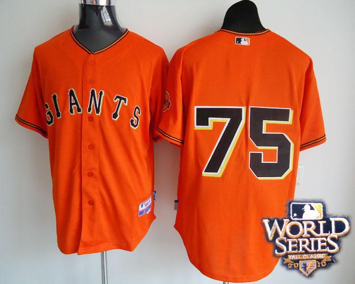 Giants 75 Zito orange world series jerseys