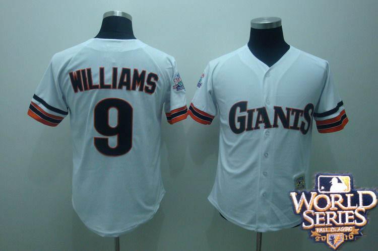 Giants 9 williams white world series jerseys