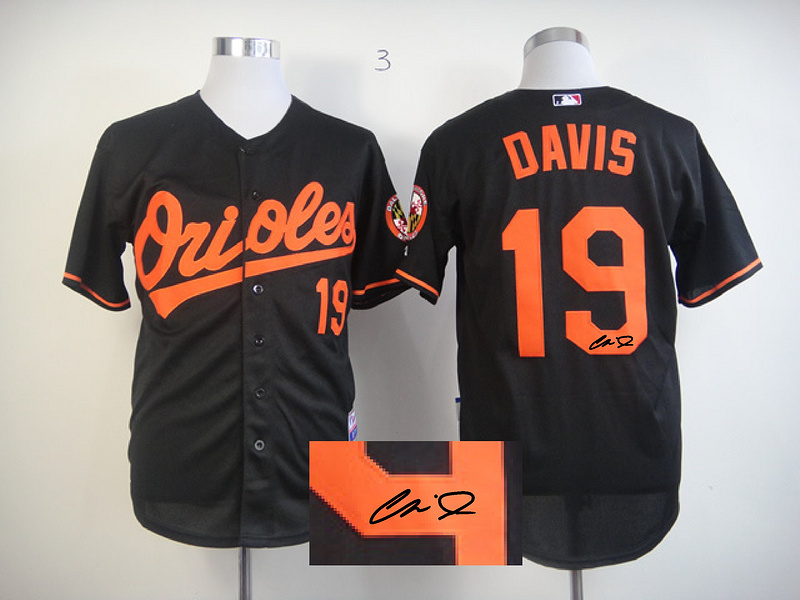 Orioles 19 Davis Black Signature Edition Jerseys