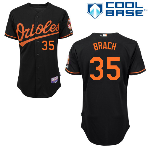 Orioles 35 Brach Black Cool Base Jerseys