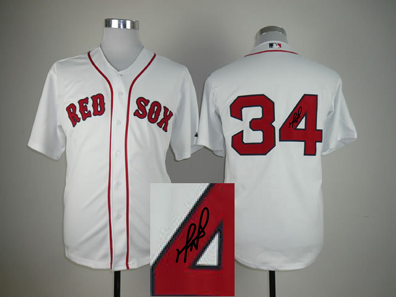 Red Sox 34 Ortiz White Signature Edition Jerseys
