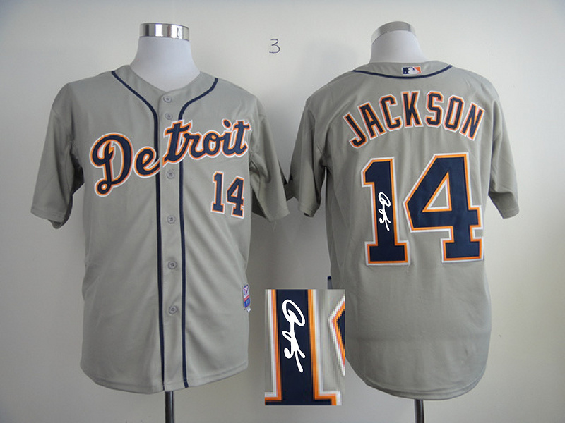 Tigers 14 Jackson Grey Signature Edition Jerseys