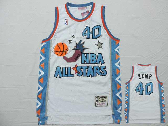 1996 All Star 40 Shawn Kemp White Hardwood Classics Jersey