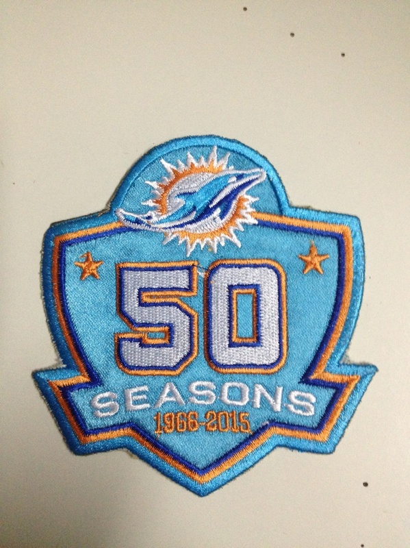 Miami Dolphins 1966-2015 50 Seasons Patch