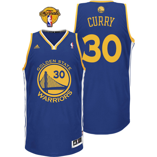Warriors 30 Curry Blue 2015 NBA Finals New Rev 30 Jersey