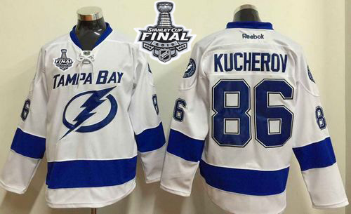 Lightning 86 Nikita Kucherov White 2015 Stanley Cup Jersey