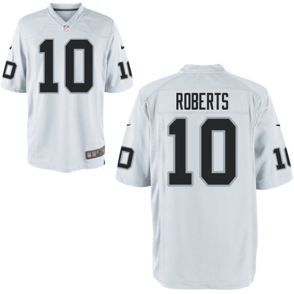Nike Raiders 10 Seth Roberts White Youth Game Jerseys