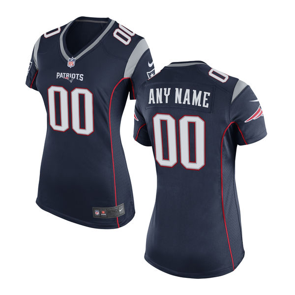 Nike New England Patriots Navy Women's Custom Game Jersey