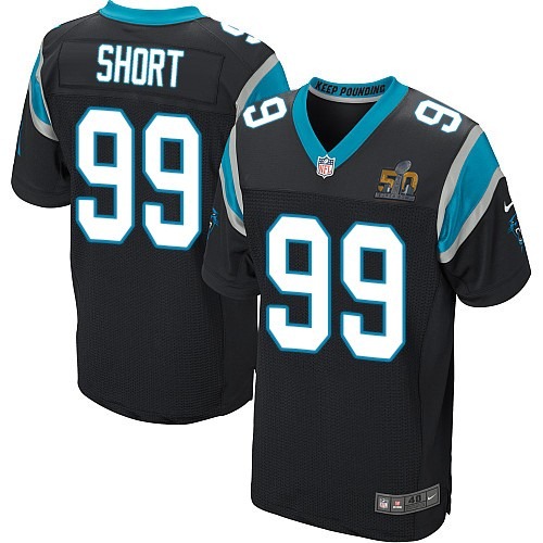 Nike Panthers 99 Kawann Short Black Super Bowl 50 Elite Jersey