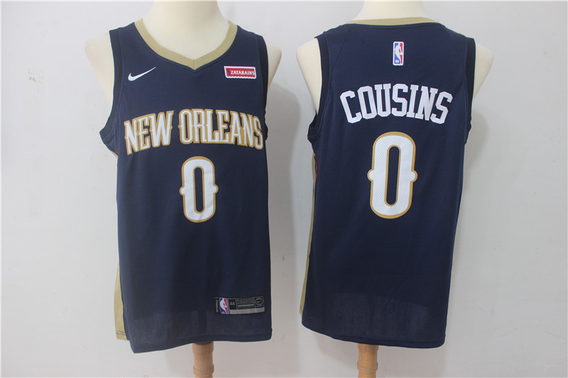 Pelicans 0 DeMarcus Cousins Navy Nike Swingman Jersey