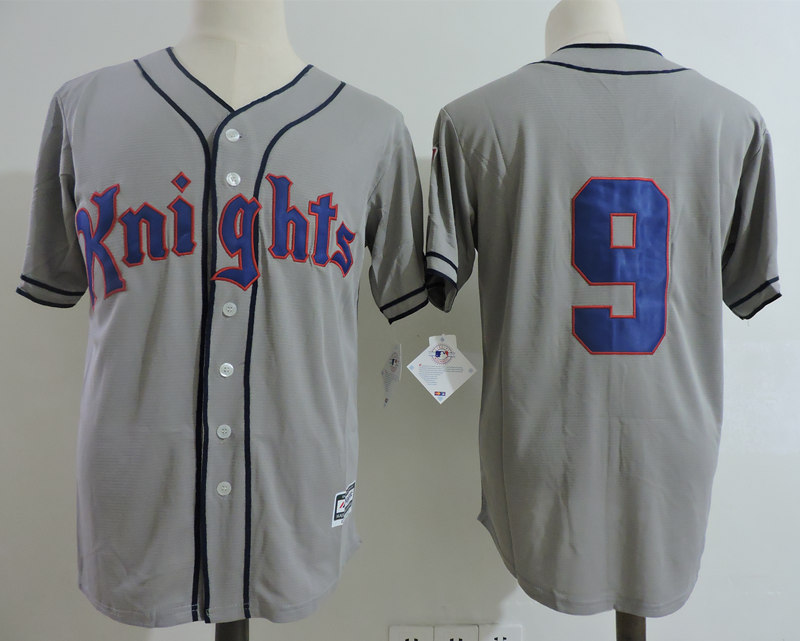 Knights #9 Gray 1839-1939 Baseball Centennial Stitched Movie Jersey