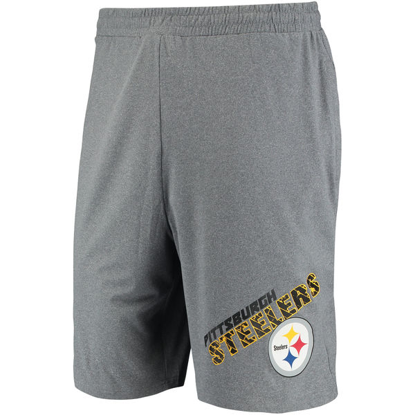 Pittsburgh Steelers Concepts Sport Tactic Lounge Shorts Heathered Gray