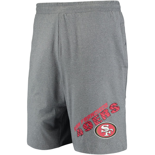San Francisco 49ers Concepts Sport Tactic Lounge Shorts Heathered Gray
