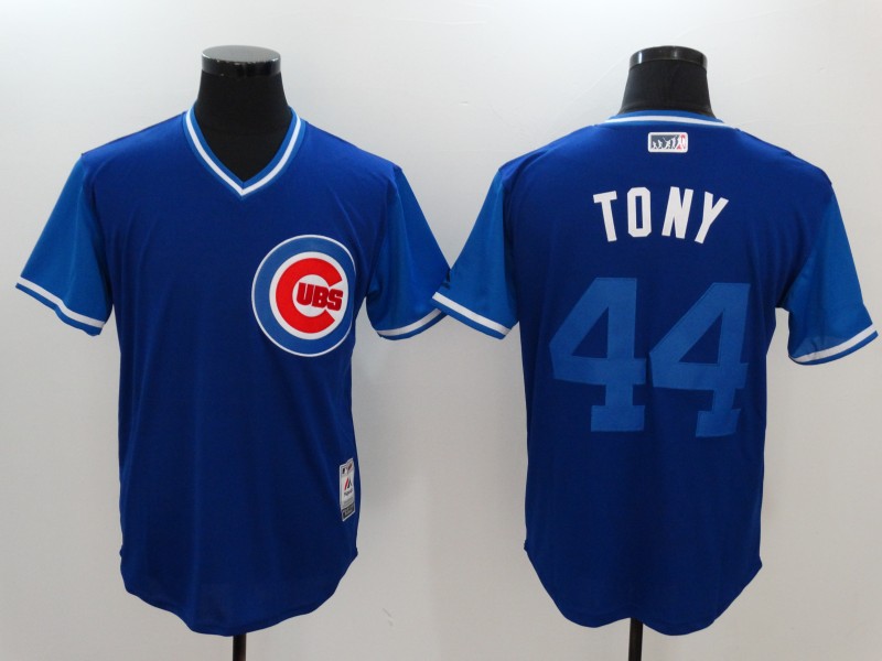 Cubs 44 Anthony Rizzo Tony Majestic Royal 2017 Players Weekend Jersey
