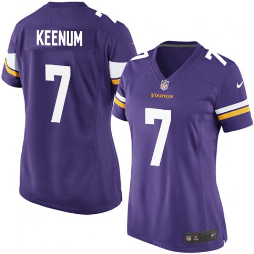 Nike Vikings 7 Case Keenum Purple Women Game Jersey