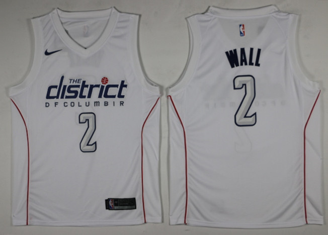 Wizards 2 John Wall White City Edition Nike Swingman Jersey