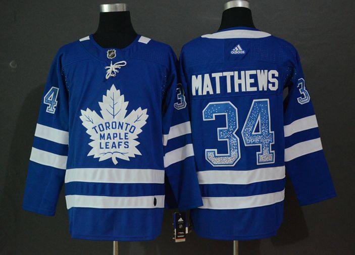 Maple Leafs 34 Auston Matthews Blue Drift Fashion Adidas Jersey