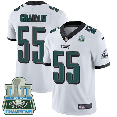 Nike Eagles 55 Brandon Graham White 2018 Super Bowl Champions Youth Vapor Untouchable Player Limited Jersey