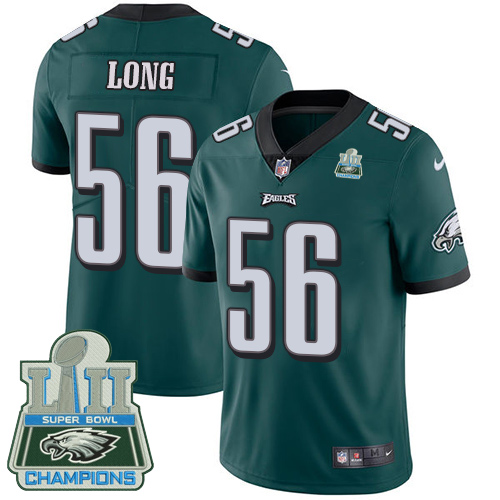 Nike Eagles 56 Chris Long Green 2018 Super Bowl Champions Youth Vapor Untouchable Player Limited Jersey