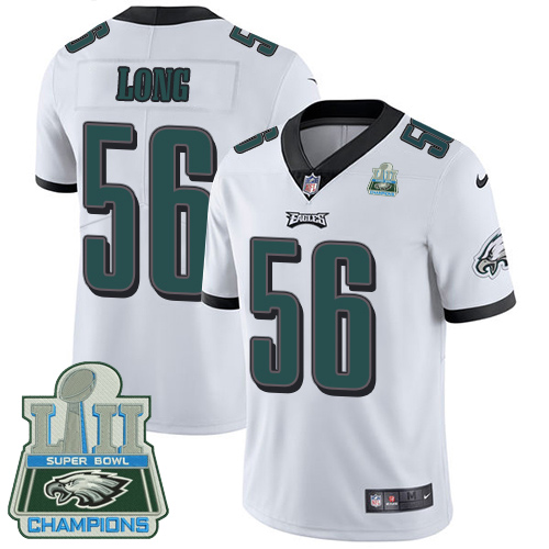 Nike Eagles 56 Chris Long White 2018 Super Bowl Champions Youth Vapor Untouchable Player Limited Jersey