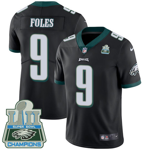 Nike Eagles 9 Nick Foles Black 2018 Super Bowl Champions Youth Vapor Untouchable Player Limited Jersey