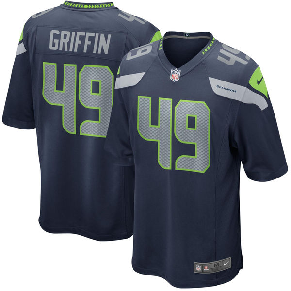 Nike Seahawks 49 Shaquem Griffin Navy 2018 NFL Draft Pick Elite Jersey