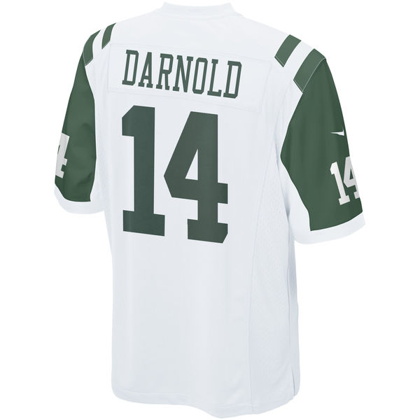 Nike Jets 14 Sam Darnold White Youth 2018 Draft Pick Game Jersey