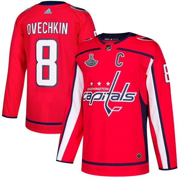 Capitals 8 Alexander Ovechkin Red 2018 Stanley Cup Champions Adidas Jersey