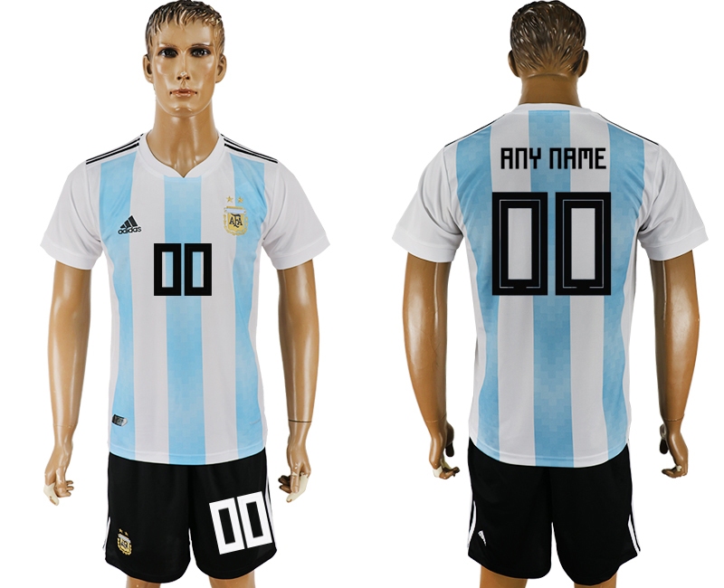 Argentina Home 2018 FIFA World Cup Men's Customized Jersey